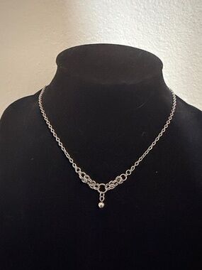 Dainty Drop Bead Necklace Chain Maille